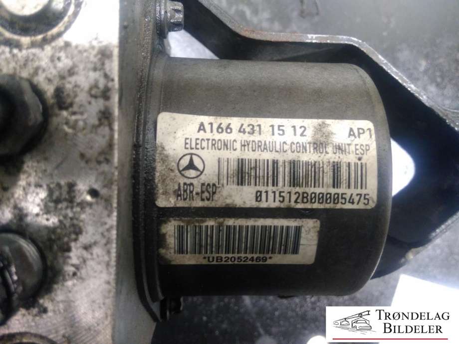 ABS sentral til Mercedes ML 2011-2015 (Fase 1) (W166) (W166) (A1664311512|A 166 431 11 12|A 166 431 27 12|A 166 431 43 12|A 166 431 48 12|A 166 431 33 12|A 166 431 08 00)