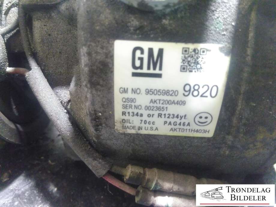 Aircondition kompressor til Opel Mokka 2012-2016 (Type I, Fase 1) (AKT200A409|)