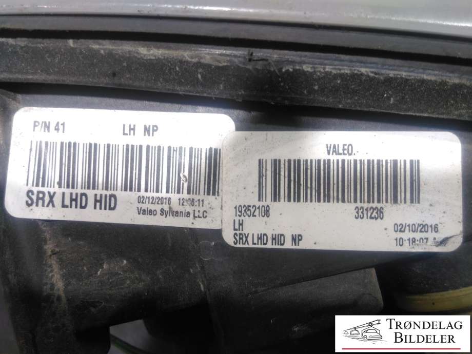 Frontlykt venstre xenon til Cadillac SRX 2006-2009  (SRX LHD HID  19352108|)