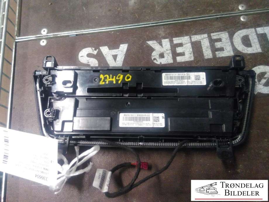 Varmeapparat betjening til BMW 3-Serie 2012-2018 (F30/F31/F34) (F30/F31/F34) (BMW|6411 9363546-02|6131 6814187-01|)