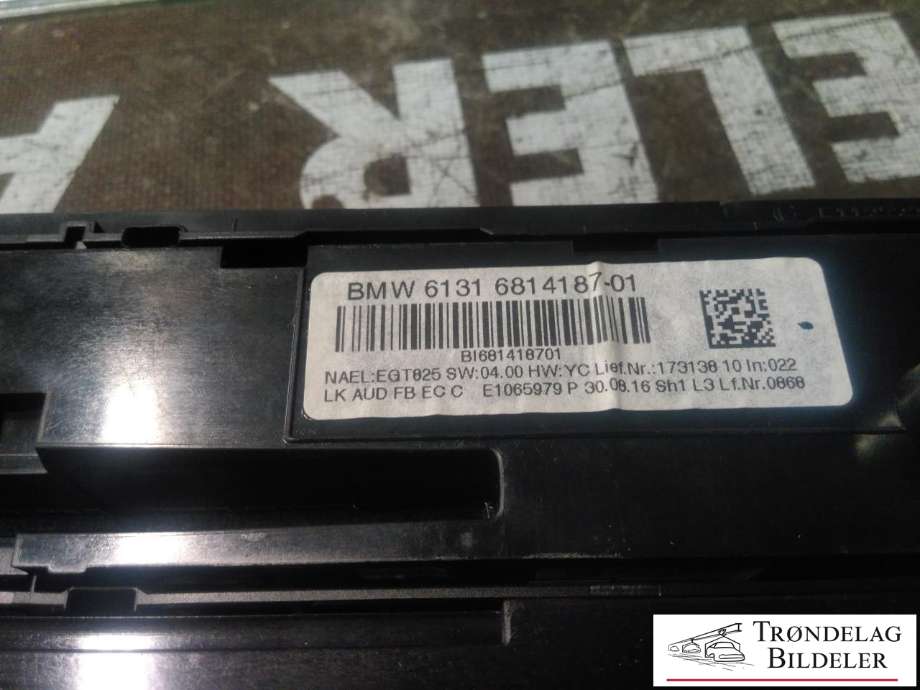 Varmeapparat betjening til BMW 3-Serie 2012-2018 (F30/F31/F34) (F30/F31/F34) (BMW|6411 9363546-02|6131 6814187-01|)