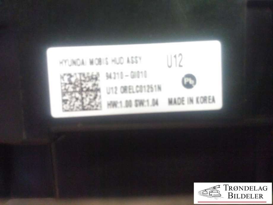 Instrument head-up display (HUD) til Hyundai Ioniq 5 2021-->> (94310GI010|)