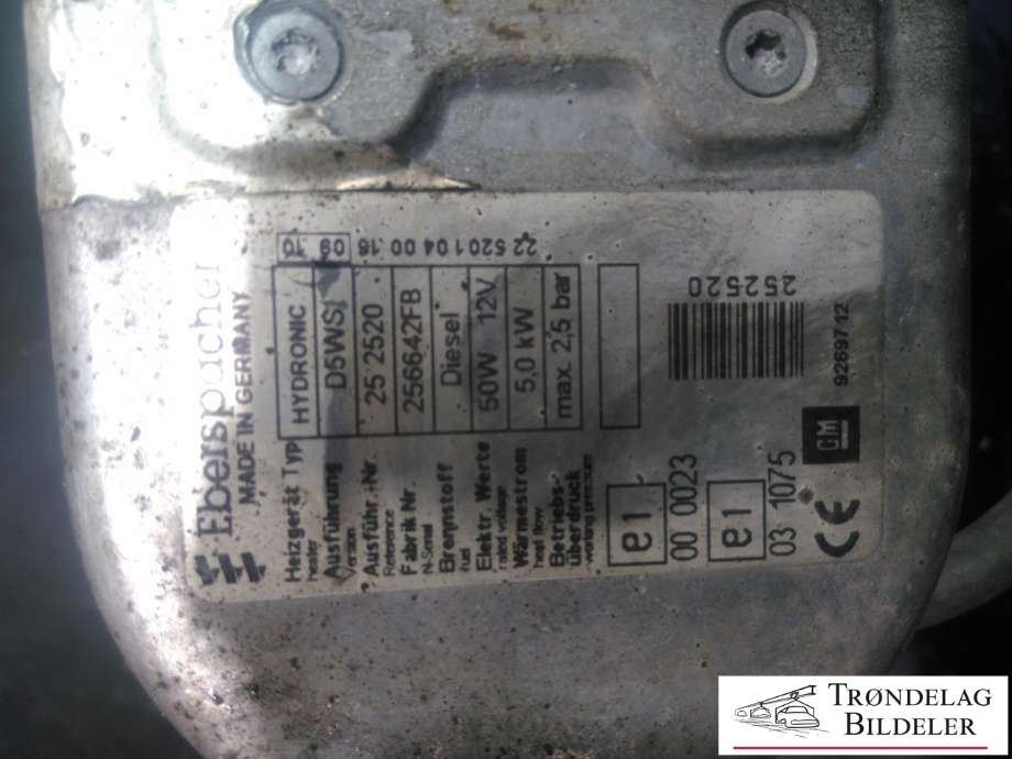 Dieselvarmer til Opel Insignia A 2009-2014 (256642FB|)