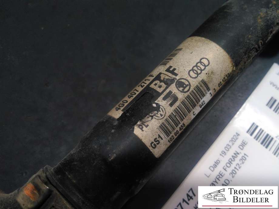 Drivaksel høyre foran, diesel/automat til Audi A6, Allroad 2012-2014 (Type III, Fase 1) (C7) (C7) (4G0 407 271 F|)