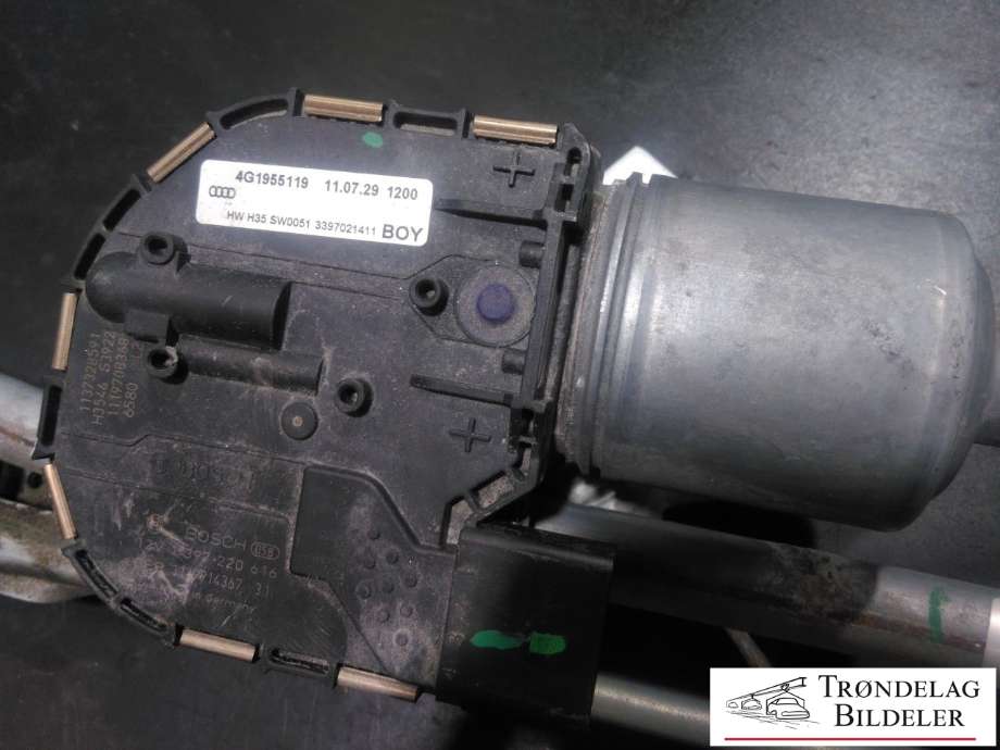 Viskermotor frontrute komplett m/overføring til Audi A7 2010-2014 (Type I, Fase 1)  (4G1955119|)