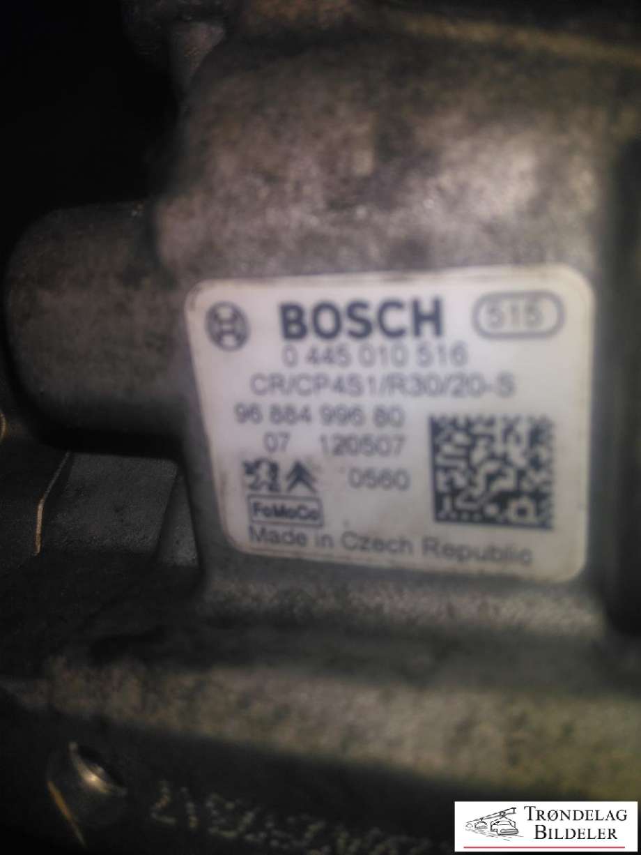 Dieselpumpe til Peugeot Partner 2008-2015 (Type II, Fase 1)  (BOSCH|0445010516|9688499680|)