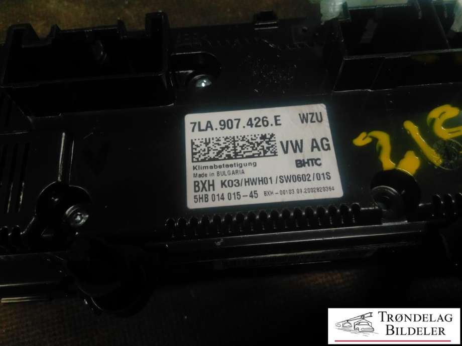 Varmeapparat betjening til VW Transporter / Caravelle 2019-->> (T6.1) (T6.1) (VW AG|7LA 907 426 E|)