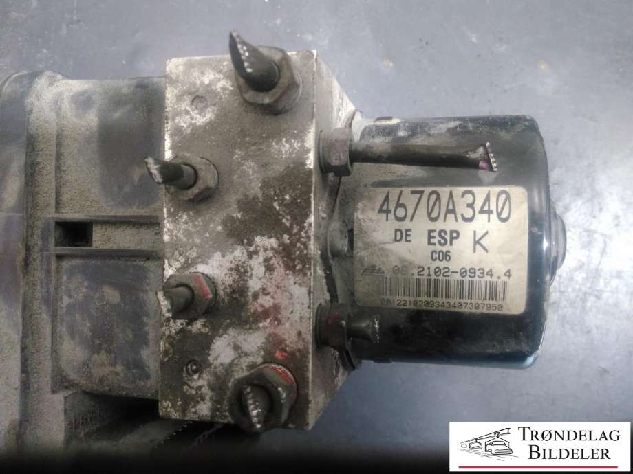 ABS sentral til Mitsubishi Outlander 2007-2010 (Type II, Fase 1)  (ATE|4670A340|4670A350|06.2109--5100.3|06.2102-0934.4|)