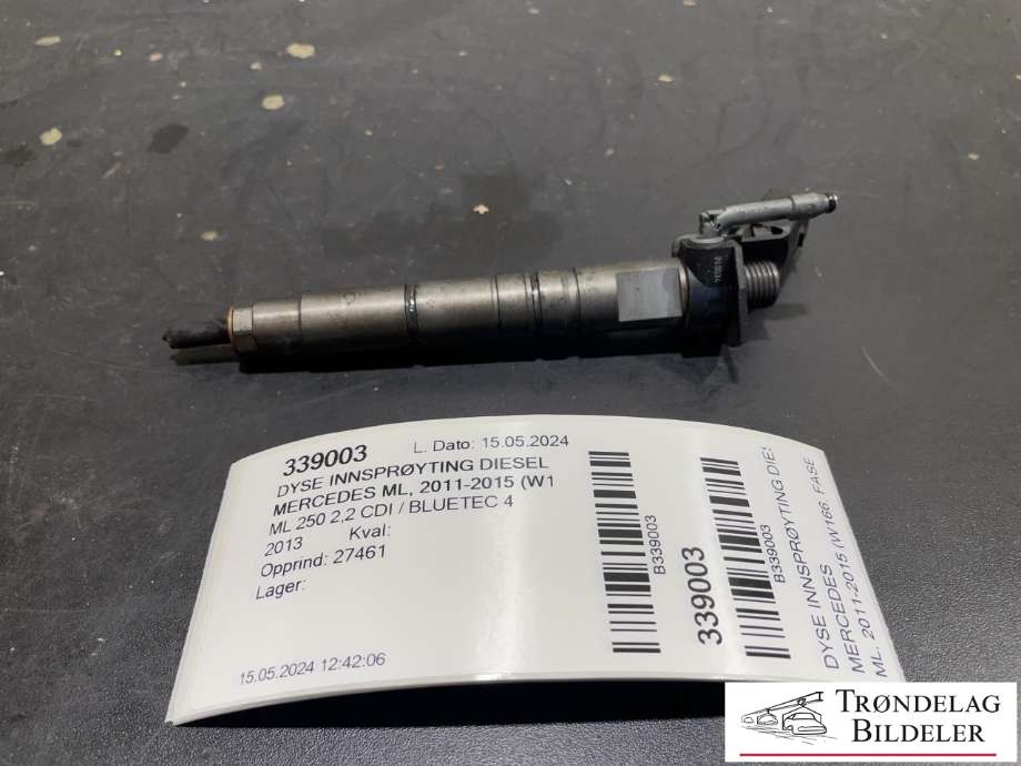 Dyse innsprøyting diesel til Mercedes ML, 2011-2015 (Fase 1) (W166) (W166) (A 651 070 29 87|A 651 070 29 87 64)