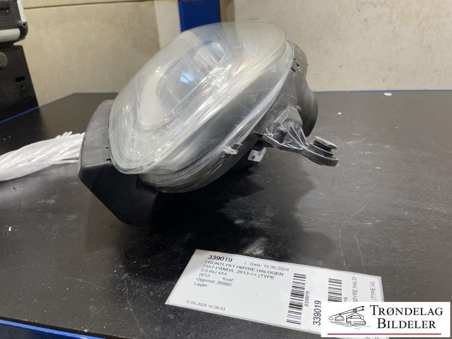 Frontlykt høyre halogen til Fiat Panda 2013-->> (Type III)  (51843644|)