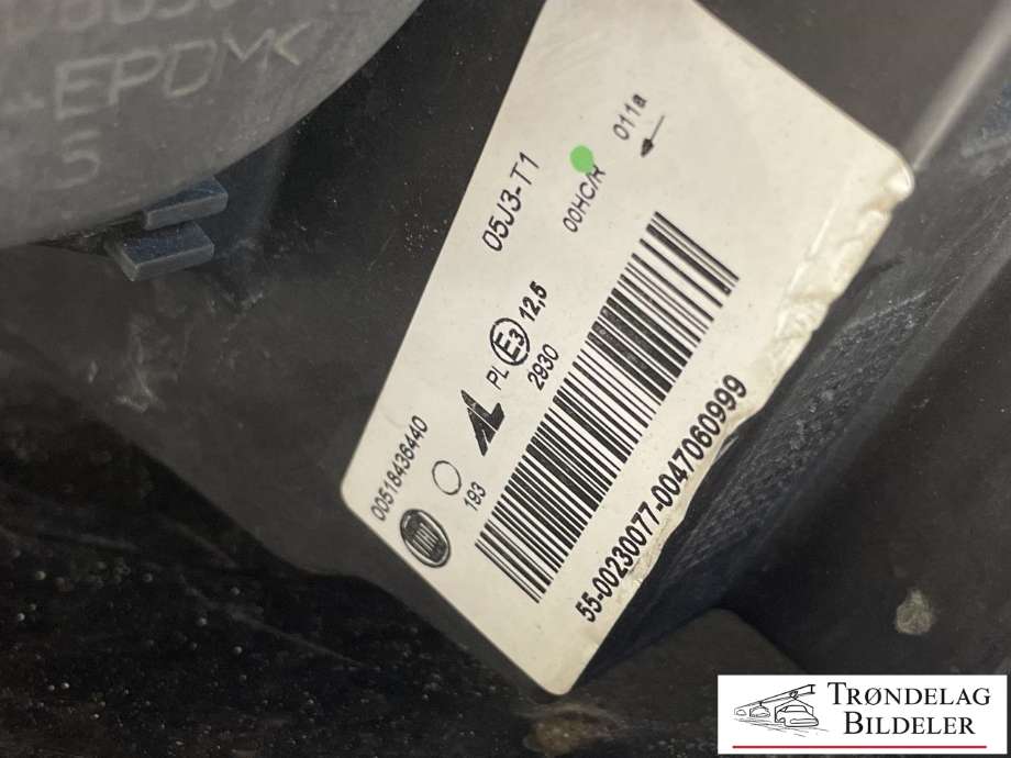 Frontlykt høyre halogen til Fiat Panda 2013-->> (Type III)  (51843644|)