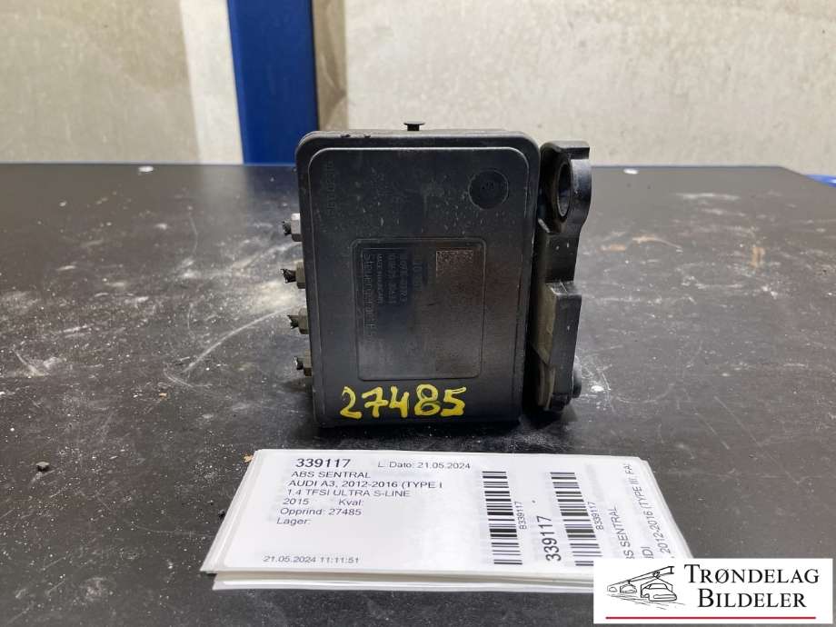 ABS sentral til Audi A3, 2012-2016 (Type III, Fase 1)  (3Q0 907 377)