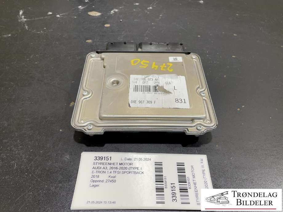 Styreenhet motor til Audi A3, 2016-2020 (Type III, Fase 2) (B314613)