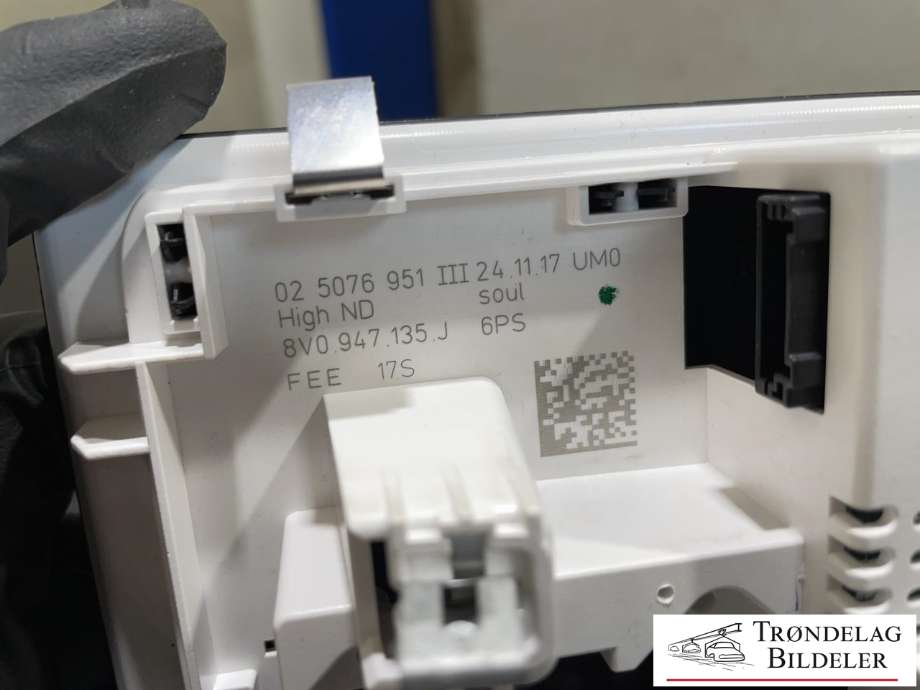 Taklyspanel til Audi A3 2016-2020 (Type III, Fase 2) (8V0 947 135 J|)