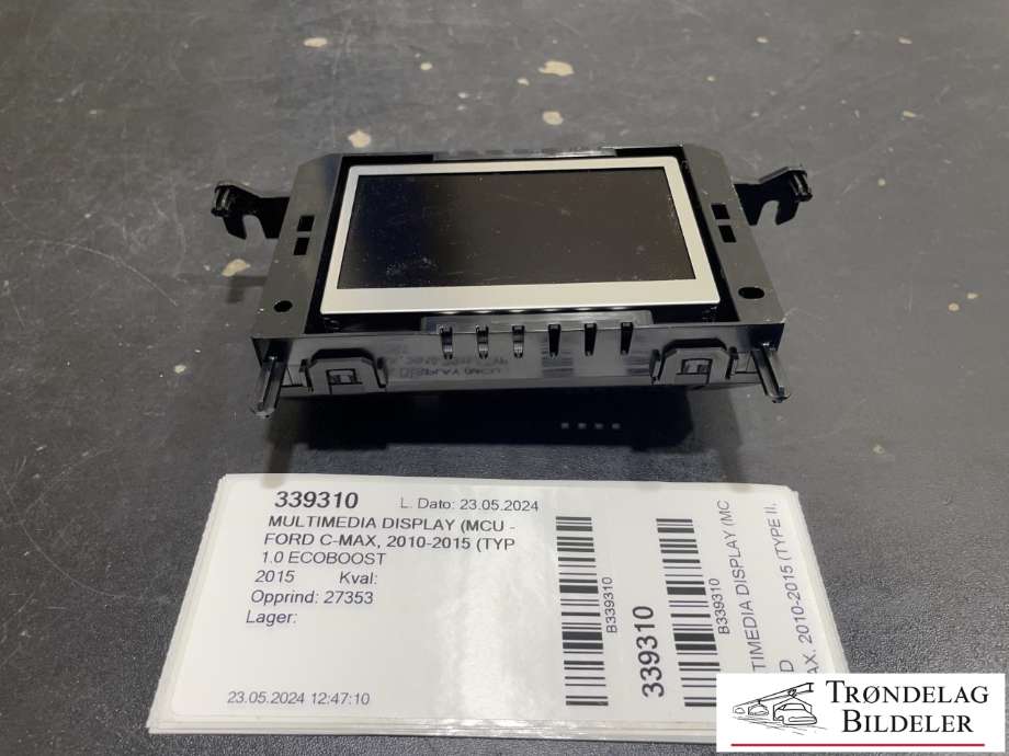 Multimedia display (MCU - Media Controller Unit) til Ford C-Max, 2010-2015 (Type II, Fase 1)  (DM5T 18B955GC)