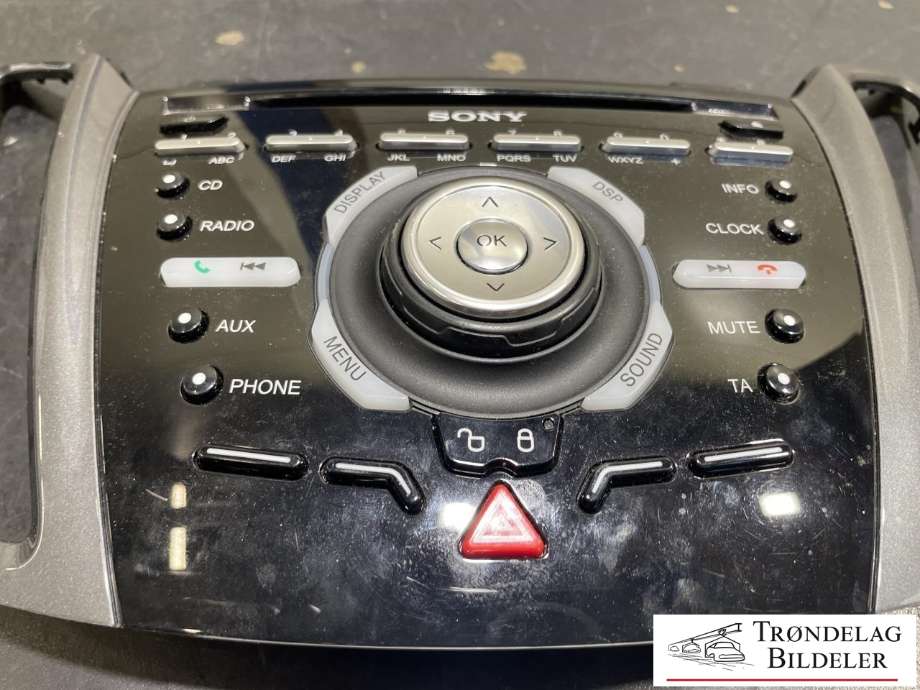 Bilstereo betjeningspanel til Ford C-Max 2010-2015 (Type II, Fase 1)
