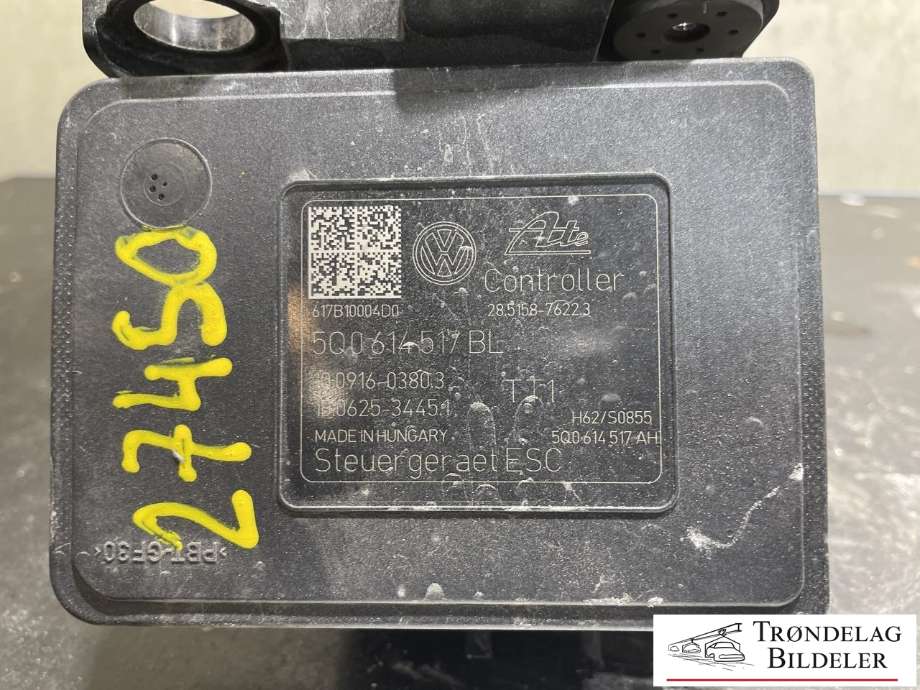 ABS sentral til Audi A3 2016-2020 (Type III, Fase 2)  (5Q0 614 517 BL|)