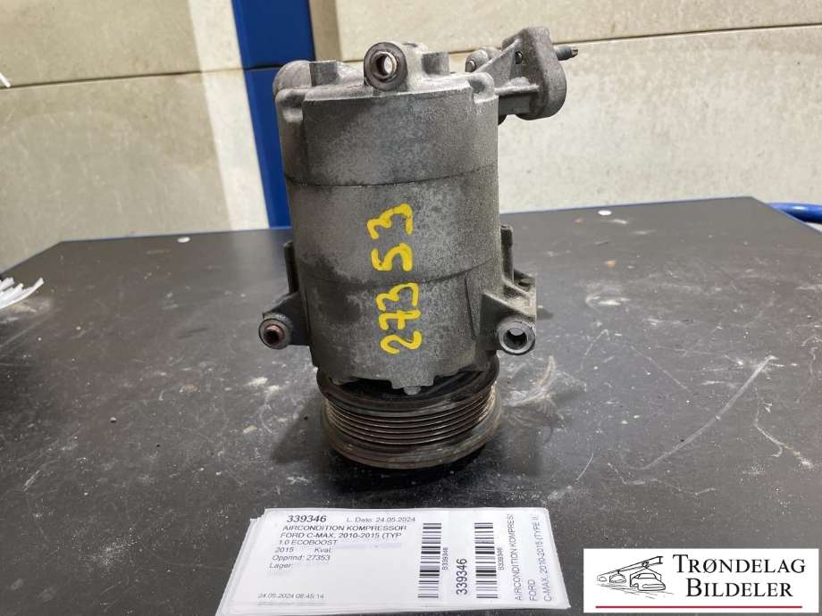 Aircondition kompressor til Ford C-Max, 2010-2015 (Type II, Fase 1)  (CV61-19D629-FE)