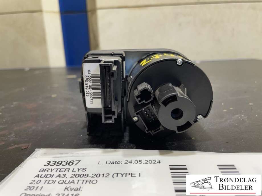 Bryter lys til Audi A3 2009-2012 (Type II, Fase 2)  (8P1 941 531 EB|)