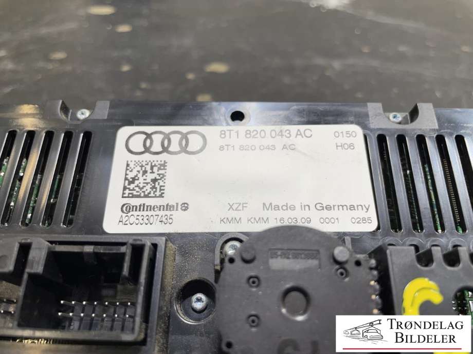 Varmeapparat betjening til Audi S4 2009-->> (8T1 820 043 AC|)