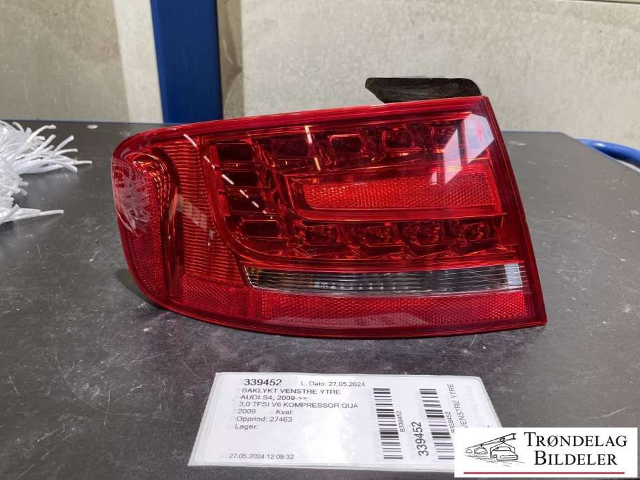 Baklykt venstre ytre til Audi S4, 2009-->>  