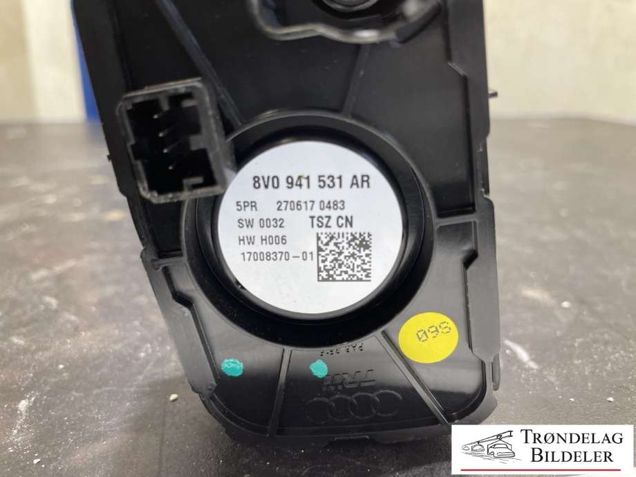 Bryter lys til Audi A3 2016-2020 (Type III, Fase 2)  (8V0 941 531 AR|)