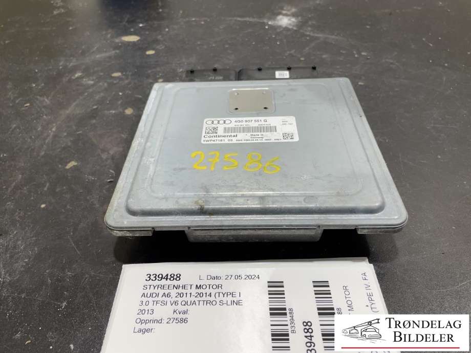 Styreenhet motor til Audi A6, 2011-2014 (Type IV, Fase 1) (C7) (C7) (4G0 907 551 G)