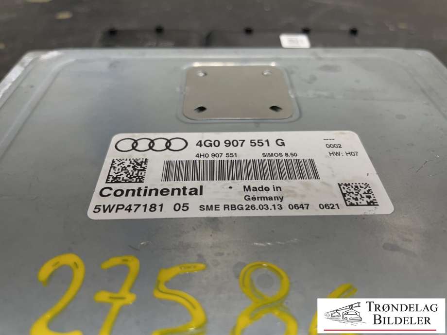 Styreenhet motor til Audi A6 2011-2014 (Type IV, Fase 1) (C7) (C7) (4G0 907 551 G|)