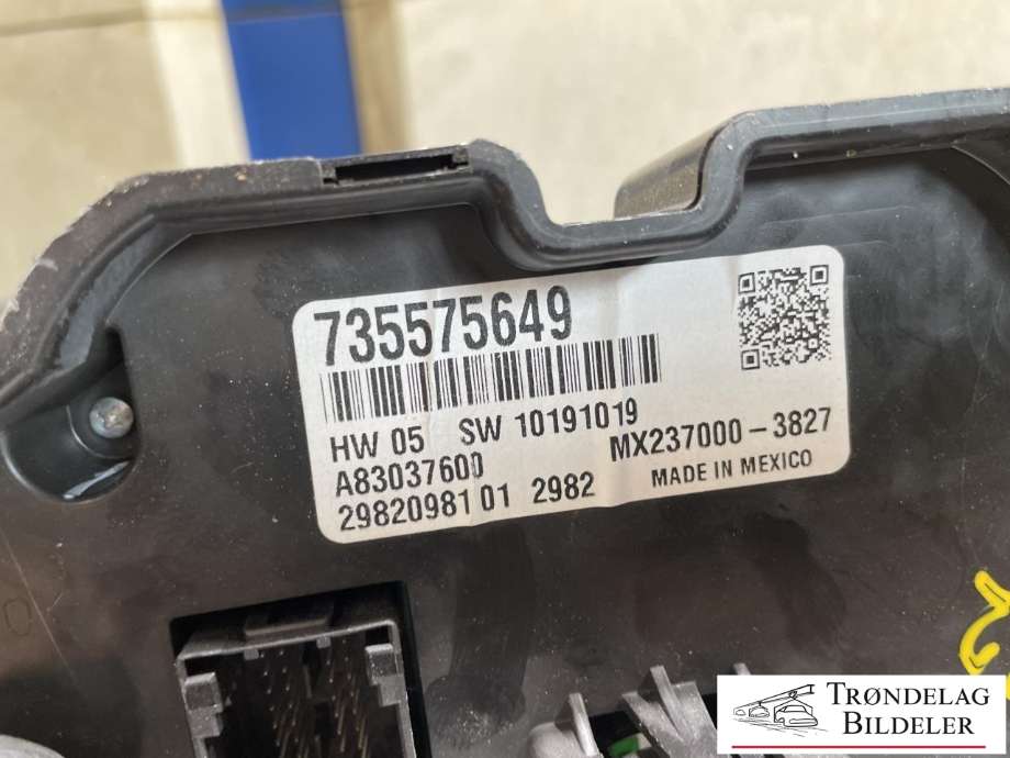 Varmeapparat betjening til Fiat Panda 2013-->> (Type III)  (MX237000-3827|)