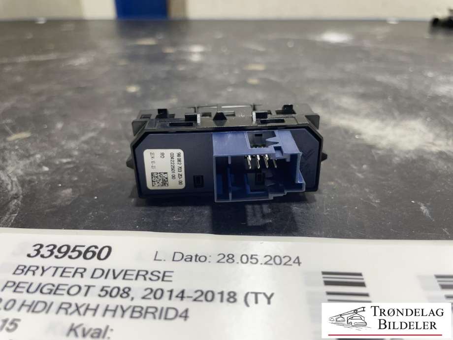 Bryter diverse til Peugeot 508 2014-2018 (Type I, Fase 2)  (98 082 703 ZD-02|)