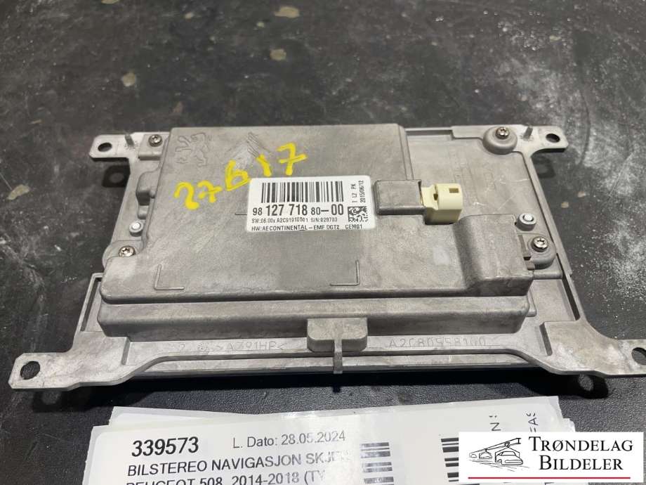 Bilstereo navigasjon skjerm til Peugeot 508 2014-2018 (Type I, Fase 2) (98 127 718 80-00|)