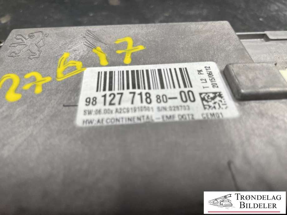 Bilstereo navigasjon skjerm til Peugeot 508 2014-2018 (Type I, Fase 2) (98 127 718 80-00|)