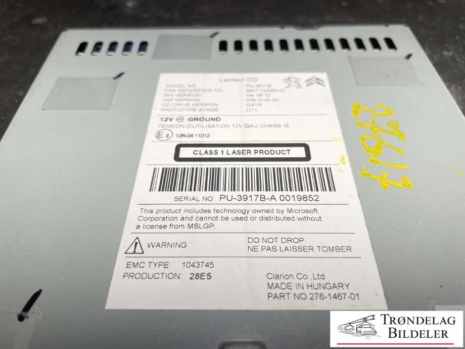 Bilstereo navigasjon til Peugeot 508 2014-2018 (Type I, Fase 2) (9807729080-22|)
