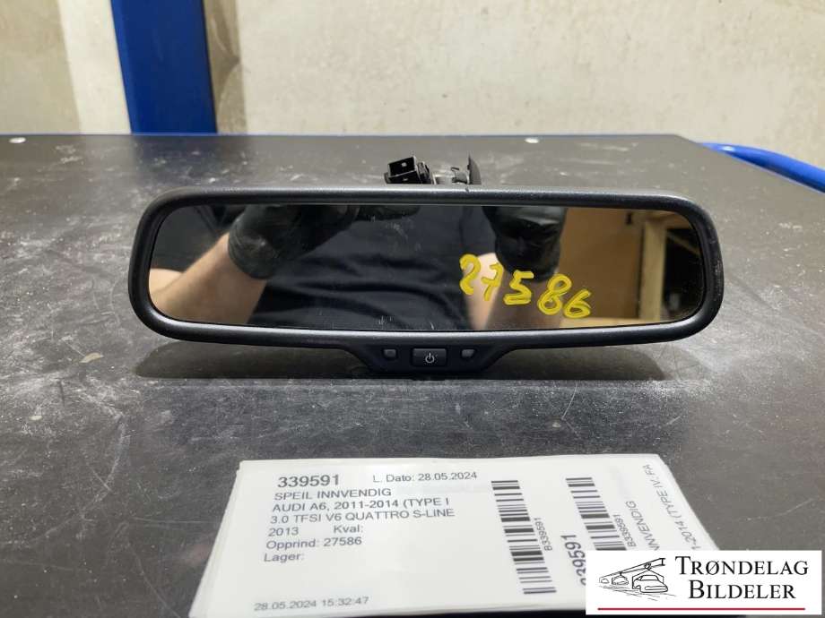 Speil innvendig til Audi A6 2011-2014 (Type IV, Fase 1) (C7) (C7) (810 857 511 AB|)