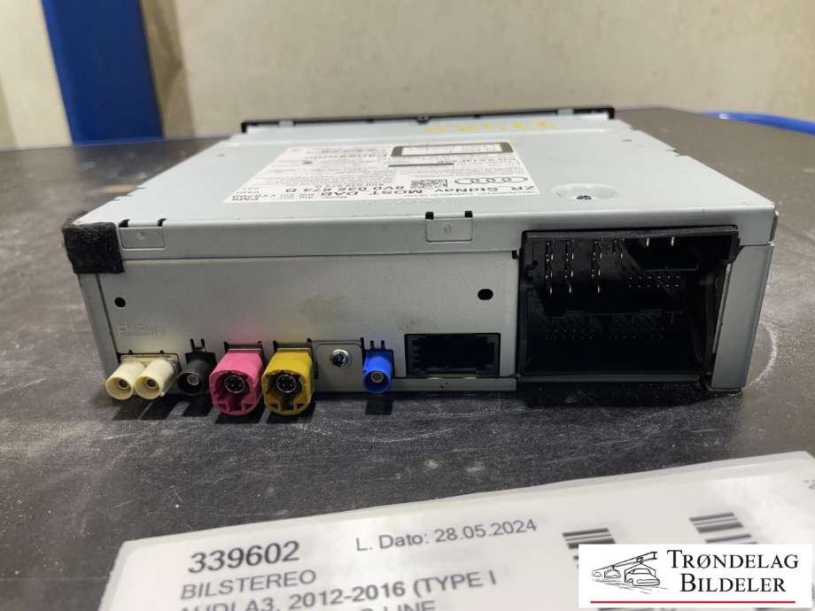 Bilstereo til Audi A3 2012-2016 (Type III, Fase 1)  (8V0 035 874 B|)