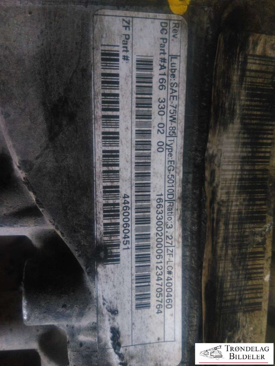 Kardang klokke foran til Mercedes ML 2011-2015 (Fase 1) (W166) (W166) (A 166 330 02 00|)