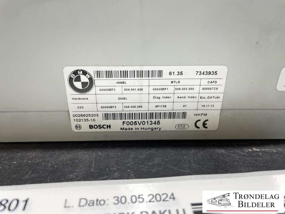 Styreenhet elektrisk bakluke til BMW 3-Serie 2012-2018 (F30/F31/F34) (F30/F31/F34) (0 263 004 204|)