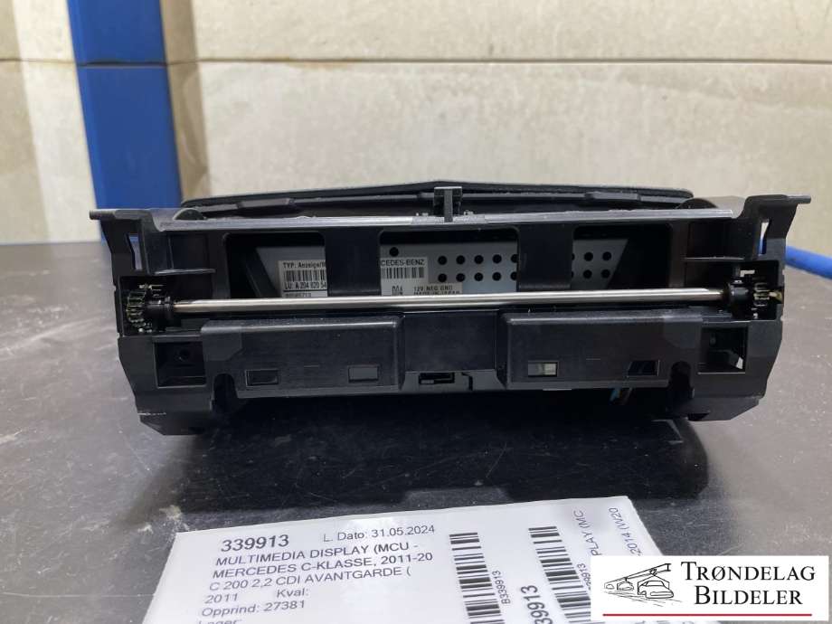 Multimedia display (MCU - Media Controller Unit) til Mercedes C-Klasse 2011-2014 (Fase 2) (W204) (W204) (A 204 680 12 31|)