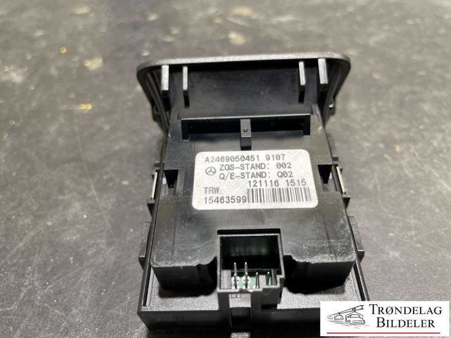 Bryter elektrisk håndbrekk/parkbrems til Mercedes ML 2011-2015 (Fase 1) (W166) (W166) (A2469050451|A 246 905 04 51 9107|A 003 540 53 45 9107)