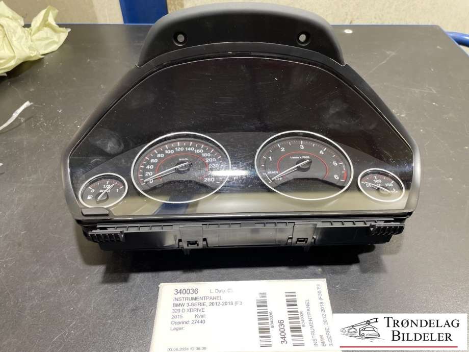 Instrumentpanel til BMW 3-Serie 2012-2018 (F30/F31/F34) (F30/F31/F34) (VDO|9 232 895|30283566|)
