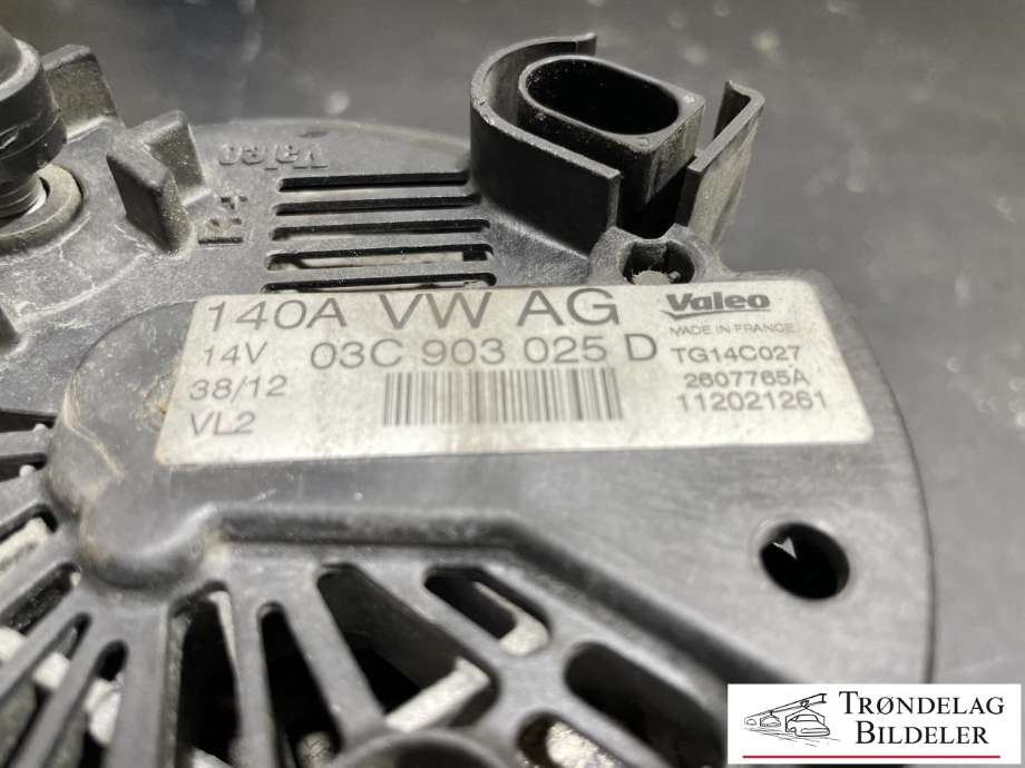 Dynamo til VW Golf, Plus/Cross 2009-2013 (Fase 2)  (VW AG|03C 903 025 D|)
