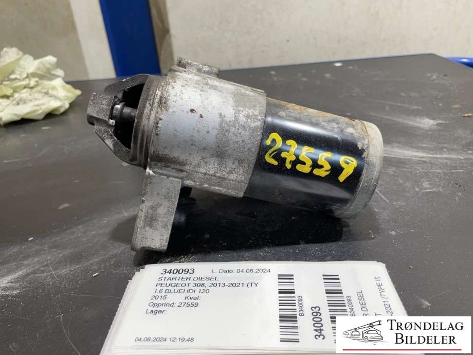 Starter diesel til Peugeot 308 2013-2021 (Type II) (98 016 677 80-00|M000T22473|)
