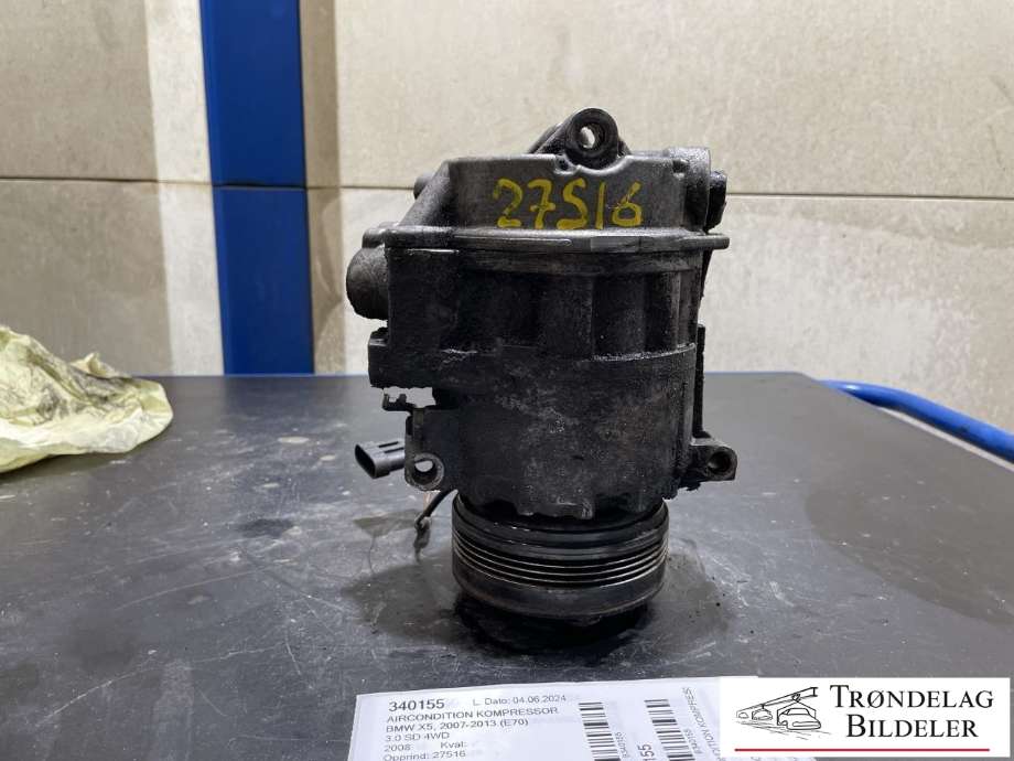 Aircondition kompressor til BMW X5 2007-2013 (E70) (E70) (64 52 9 185 146|64509121762|64529185146|64529195971|9121762|9185146|9195971|890329)