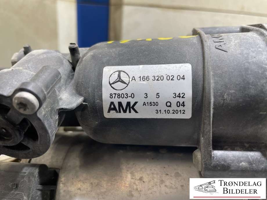 Kompressor nivå/luft til Mercedes ML 2011-2015 (Fase 1) (W166) (W166) (A 166 320 02 04|A 166 320 01 04|)