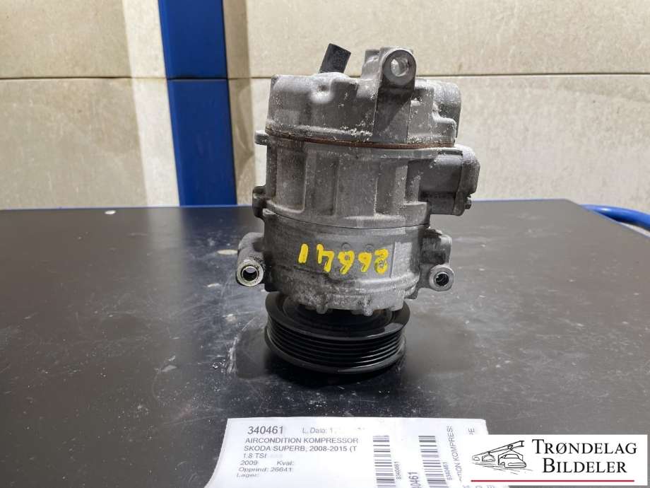 Aircondition kompressor til Škoda Superb, 2008-2015 (Type II)  (VW AG|5Q0820803F|5Q0820803K|890632|5Q0820803D|5Q0820803J|5Q0820803G|1K0820803A|1K0820803B|1K0820803H|1K0820803K|1K0820803L|1K0820803M)