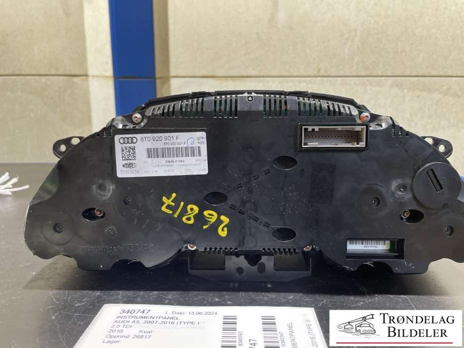 Instrumentpanel til Audi A5 2007-2016 (Type I)  (8T0 920 901 G|8T0 920 901 GX|)