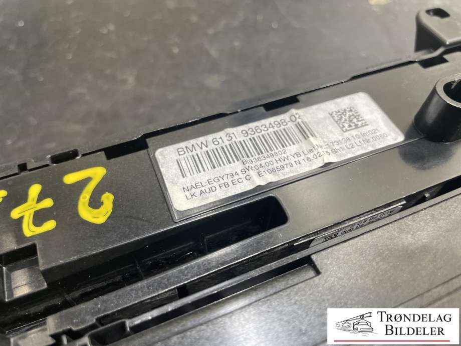 Varmeapparat betjening til BMW 3-Serie 2012-2018 (F30/F31/F34) (F30/F31/F34) (BMW|6131 9363598-02|6141 9354146-01|)