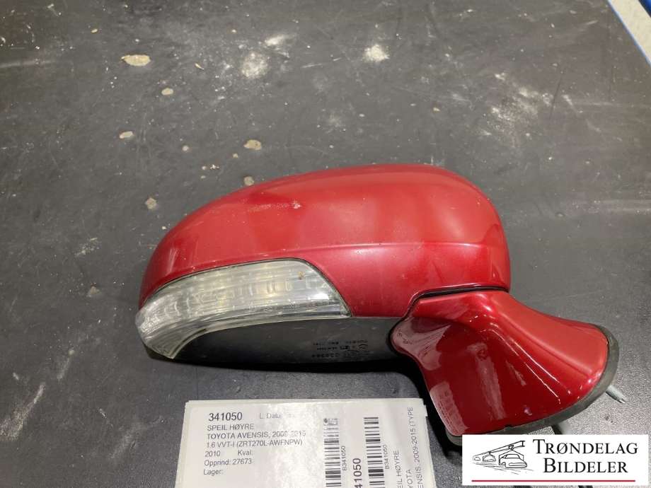 Speil høyre til Toyota Avensis 2009-2015 (Type III, Fase 1)  (87908-05410-D0|)