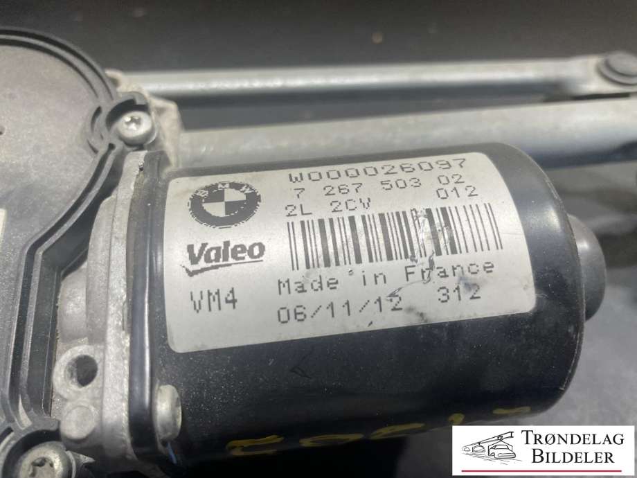 Viskermotor frontrute komplett m/overføring til BMW 3-Serie 2012-2018 (F30/F31/F34) (F30/F31/F34) (W000026097|7 267 503 02|)