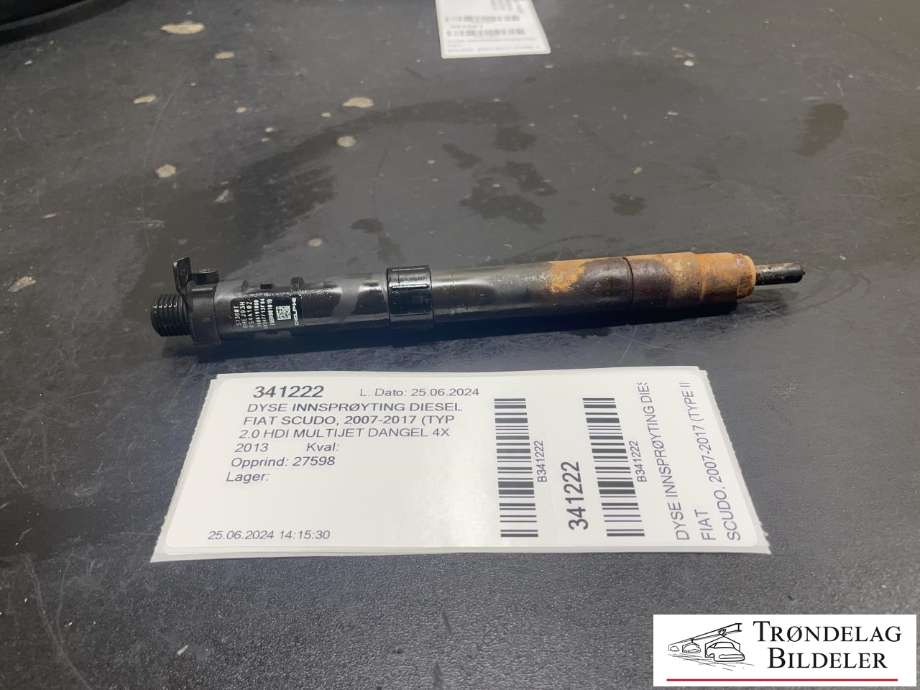 Dyse innsprøyting diesel til Fiat Scudo 2007-2017 (Type II) (9686191080|71795042|1608902180|1980L3|RM9M5Q-9F593-BA|1681997|1804832|1809626|9M5Q9F593BA|9M5Q9F593BB|9M5Q9F595BB)